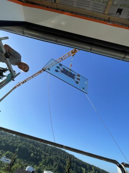 Anlieferung Fensterscheibe in Leonberg